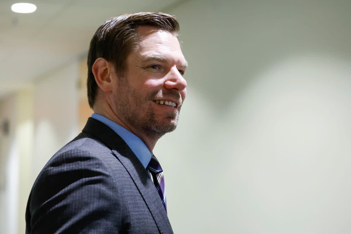 Democratic Representative Eric Swalwell, pictured in the US Capitol, told The Independent his party wants to ‘get s*** done.' (Getty Images)