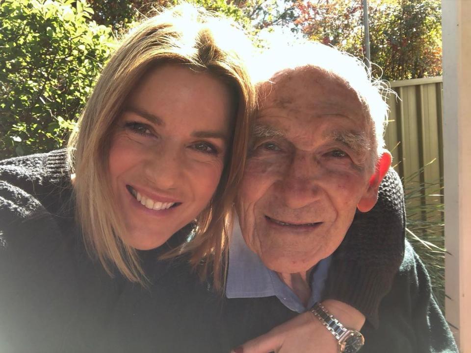 Kylie Gillies' selfie with her dad.