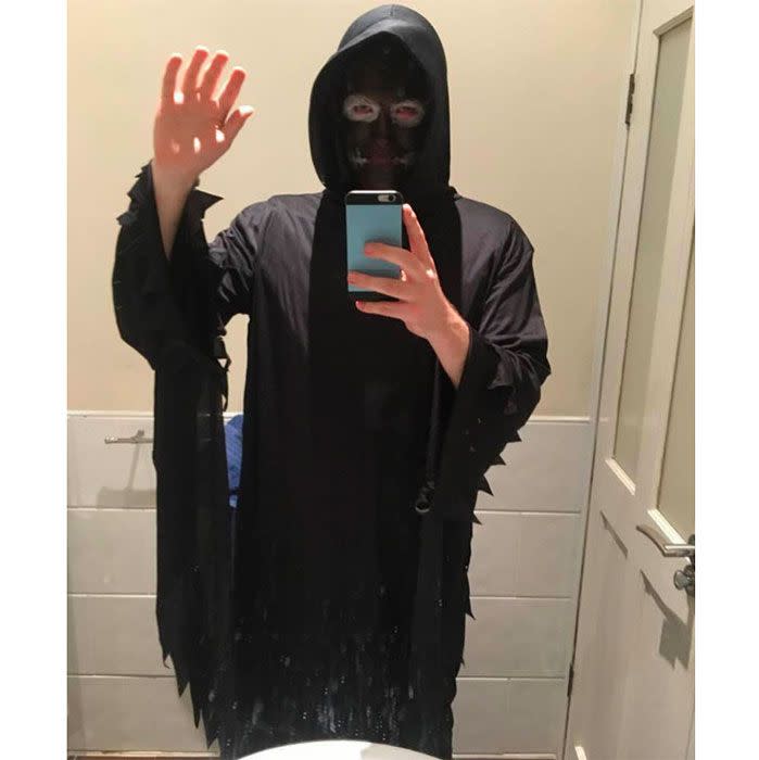 The grim reaper costume caused controversy. Image: SWNS
