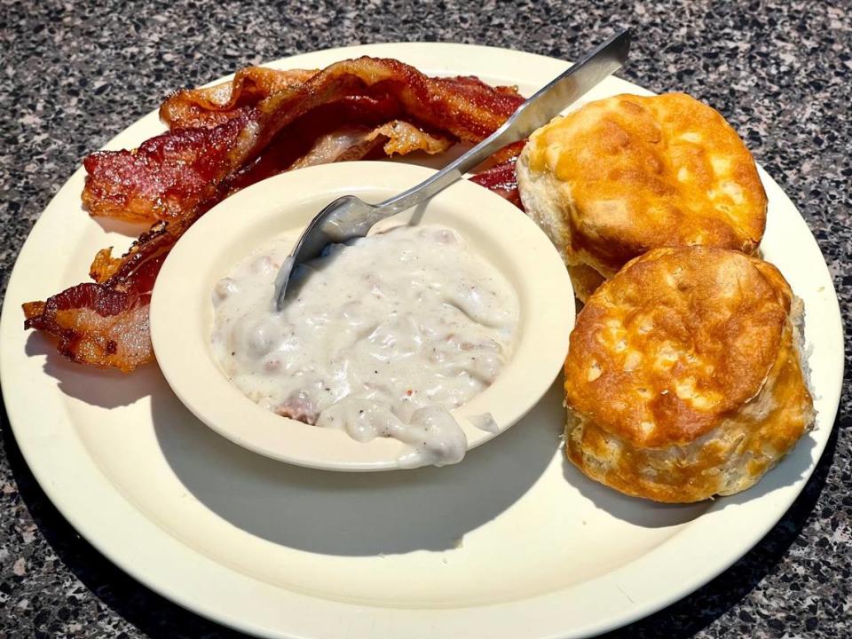 Biscuits and gravy from Winchell’s are normally a winner but were disappointing this time.