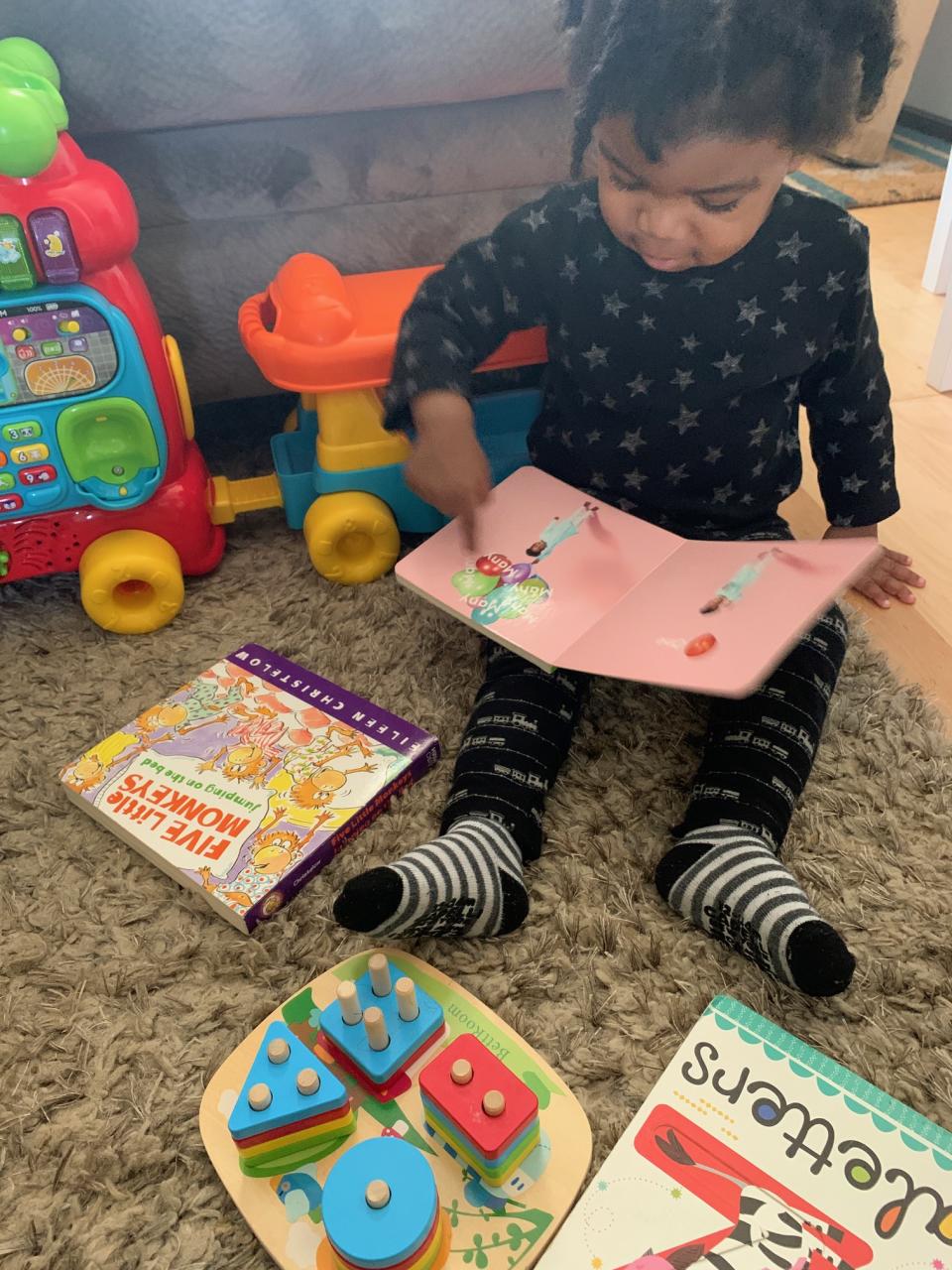 Dana Oliver is taking on teacher duties for her toddler son. (Photo: Dana Oliver)