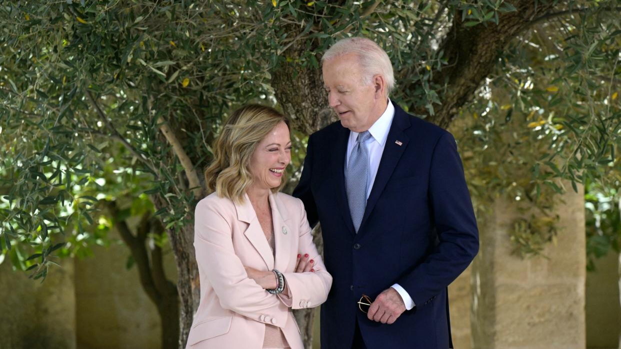  President Joe Biden and Italian Prime Minister Georgia Meloni. 