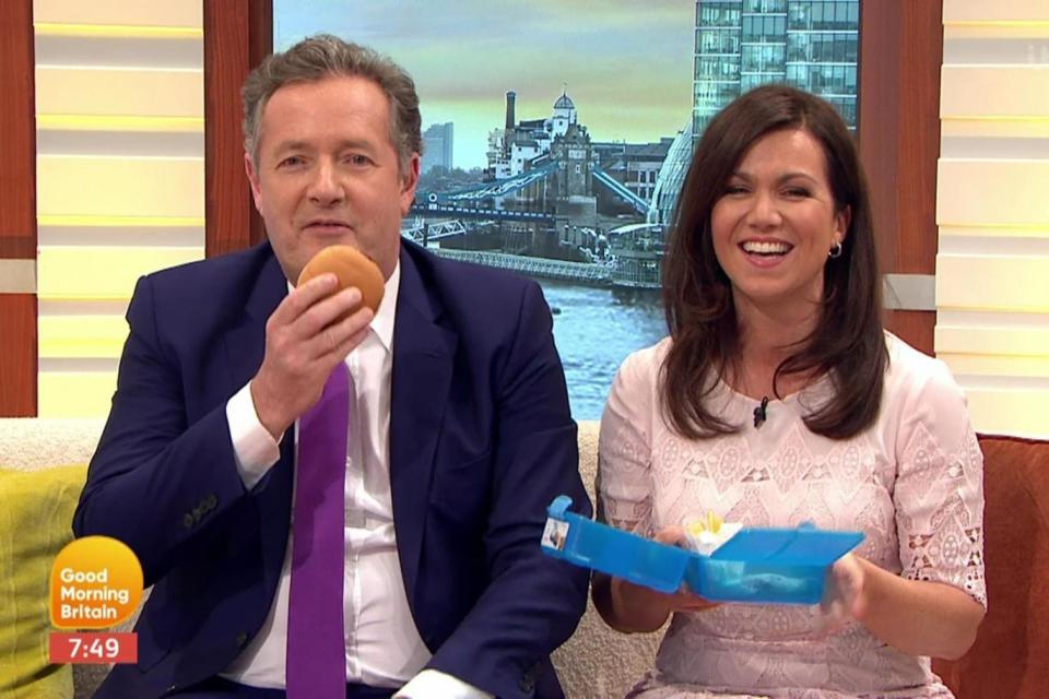 Having a laugh: Piers Morgan and Susanna Reid on Good Morning Britain (ITV)