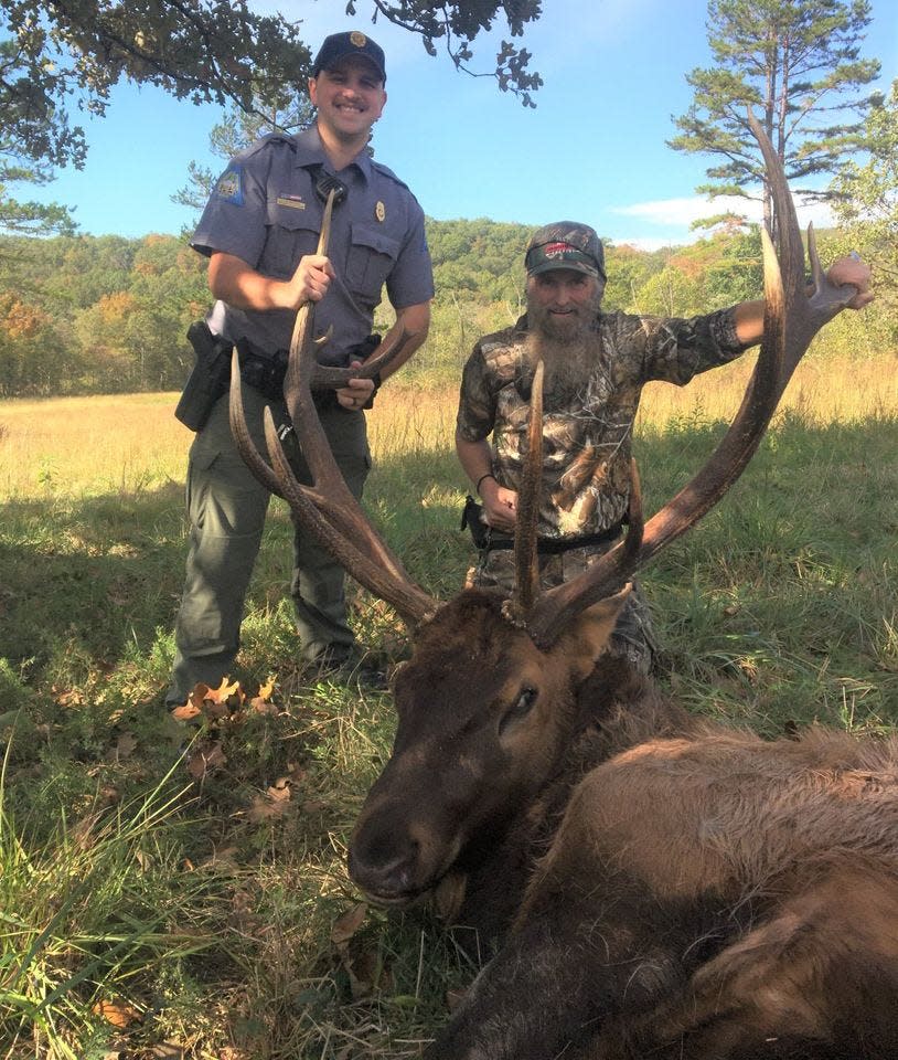 Chris Irick, of Pleasant Hope, harvested the first elk by archery methods in Missouri’s modern elk hunting history.