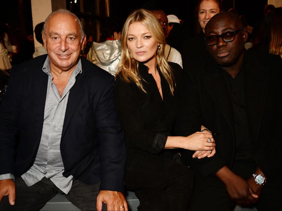 Sir Philip Green, Kate Moss and Edward EnninfulRex