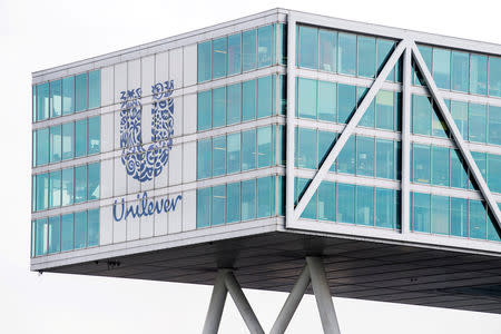 FILE PHOTO: Unilever headquarters in Rotterdam, Netherlands August 21, 2018. REUTERS/Piroschka van de Wouw