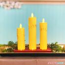<p>Make your own paper candles for use in this menorah project. Light them up with LED tealights for a flame-free and worry-free result. Fill the hollow candles with treats like foil-covered chocolates for even more festive fun.</p><p><a href="https://jennifermaker.com/3d-paper-candles-menorah-centerpiece" rel="nofollow noopener" target="_blank" data-ylk="slk:Get the tutorial at Jennifer Maker;elm:context_link;itc:0;sec:content-canvas" class="link "><em>Get the tutorial at Jennifer Maker</em></a><br></p>