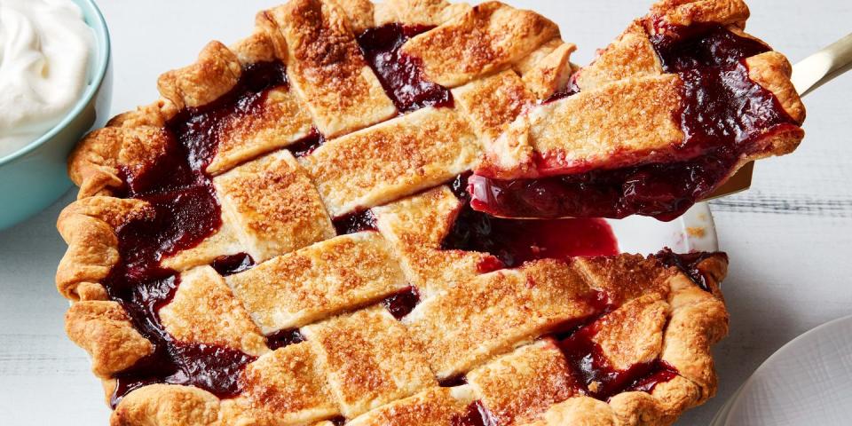 cherry pie with a lattice crust