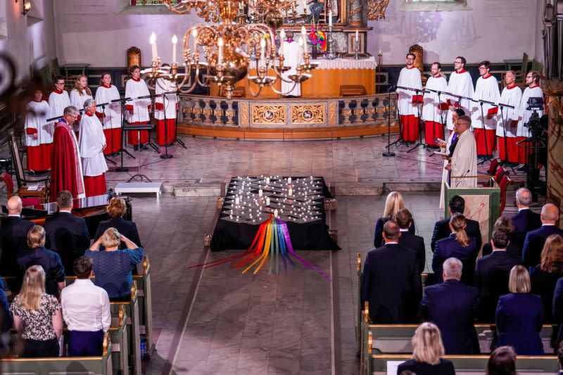 Memorial service after the shooting in Oslo