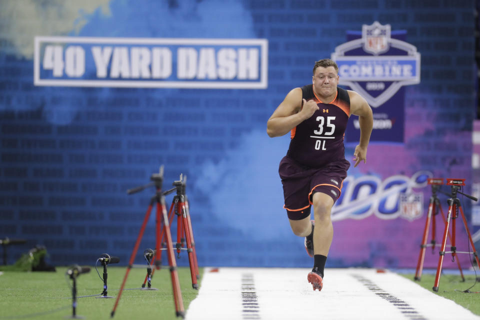 Boston College offensive lineman Chris Lindstrom (AP Photo)