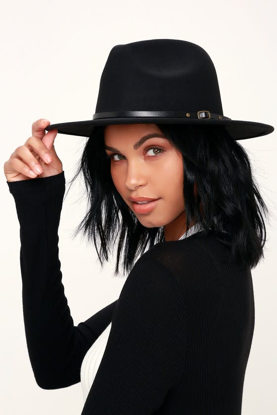 Lulus Wilinda Black Fedora Hat