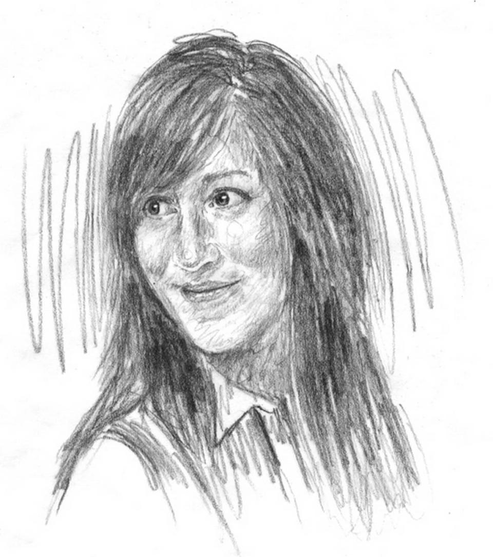 Pencil sketch of Diana Marcum John Alvin illustration/Fresno Bee file