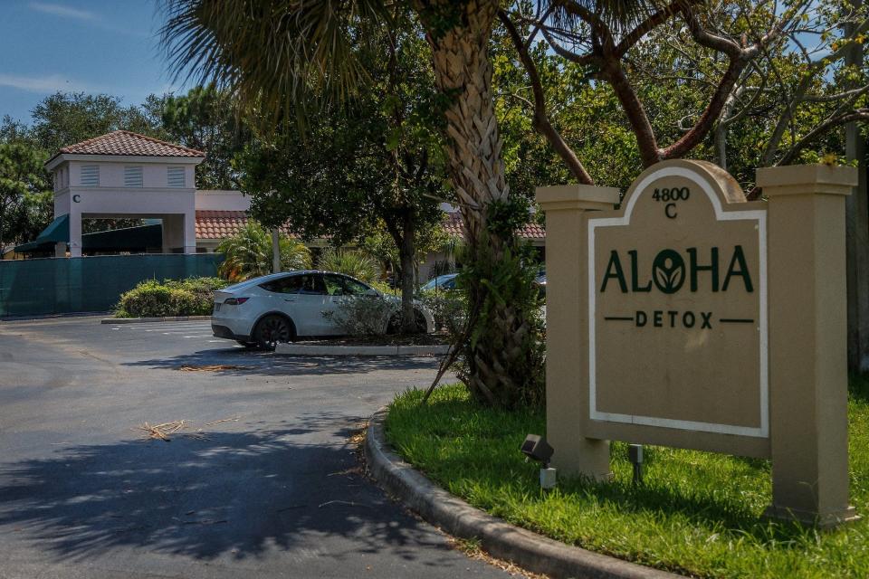 Aloha Detox Center is in a secluded cul-de-sac at the end of a medical office plaza surrounded by a quiet residential neighborhood in western Delray Beach.