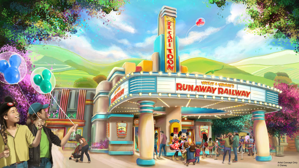 Mickey & Minnie's Runaway Railway at Disneyland