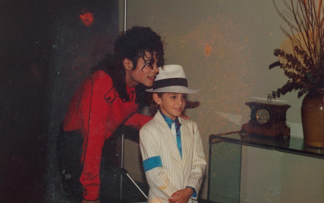 A still from Leaving Neverland featuring Michael Jackson with James Safechuck in 1988 - All photos are copyrighted and may be used by press only for the purpose of news or editorial covera