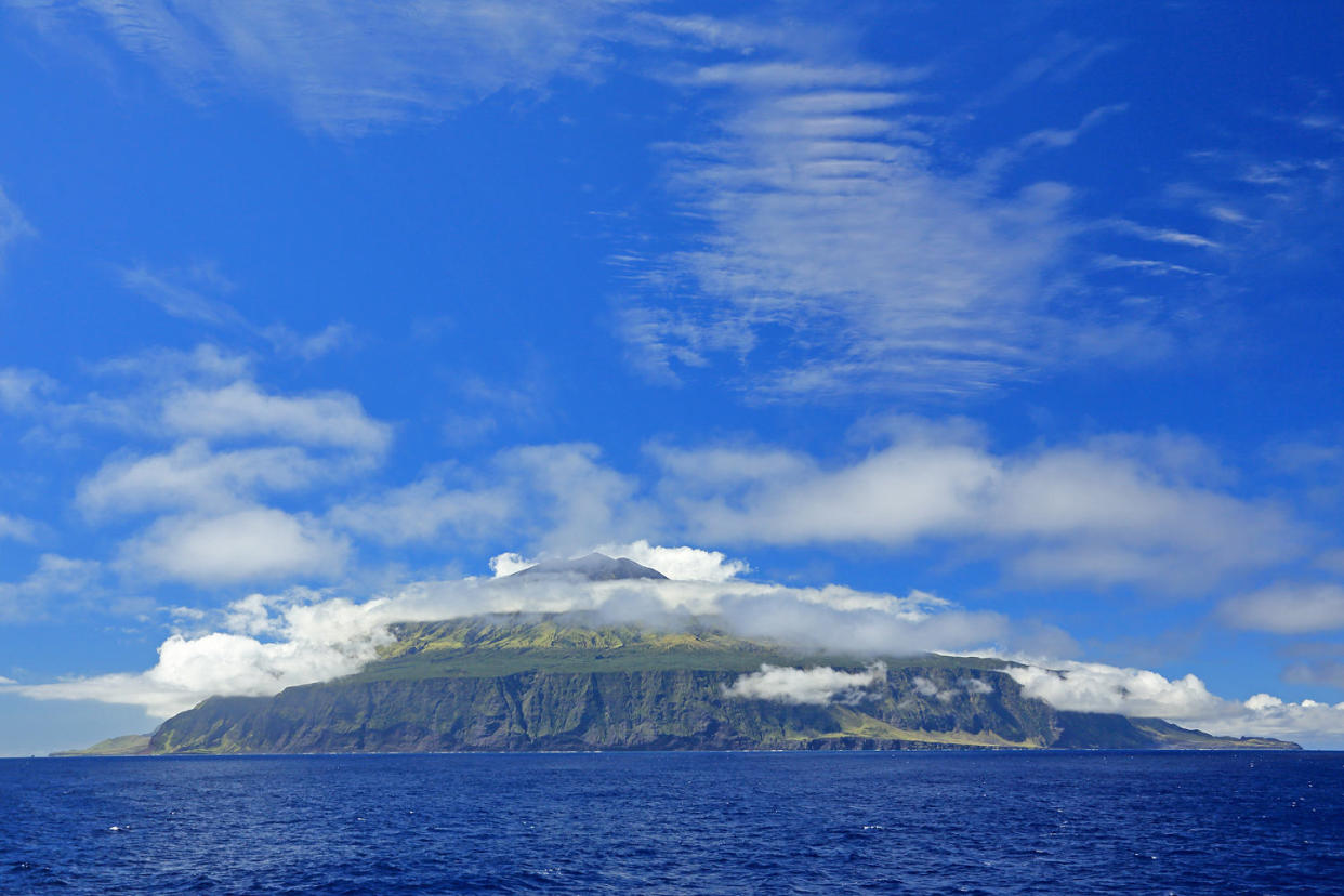 The island of Tristan da Cunha from the southern end. (David Forman / Getty Images)