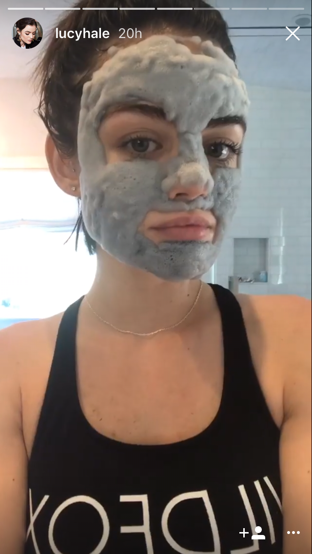 Image of Lucy Hale using bubble mask