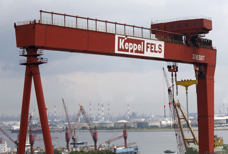 A view of a Keppel Corporation shipyard in western Singapore