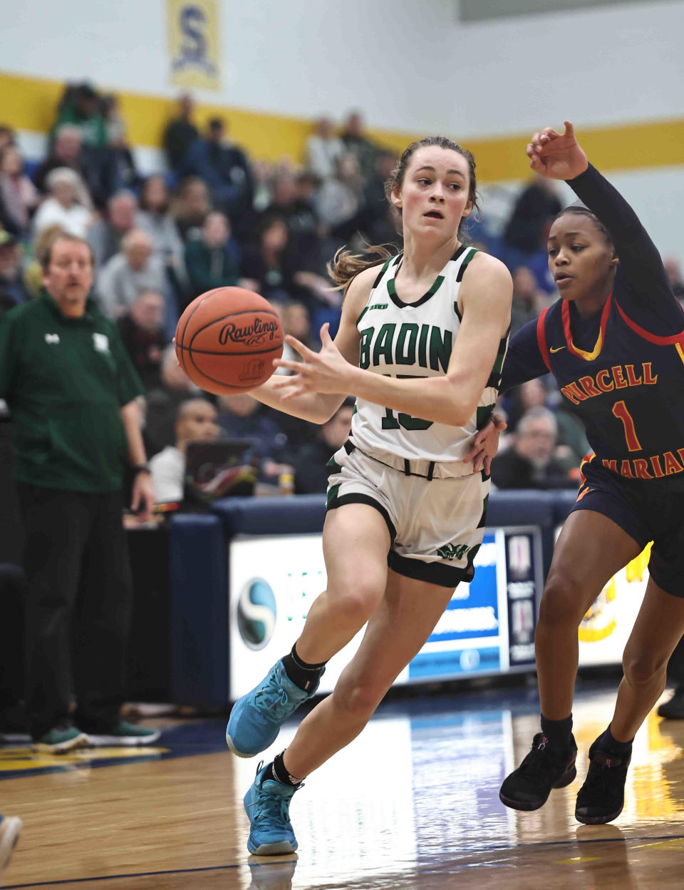 Badin's Gracie Cosgrove (15) tied an OHSAA state record with 14 three-pointers in a single game last season.