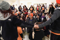 <p>Immigration activists reherse civil disobediance ahead of a protest on Feb. 7, 2018 in Washington, D.C. (Photo: John Moore/Getty Images) </p>