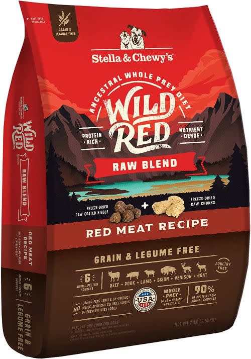 healthy dog food wild red raw red meat stella and chewy's