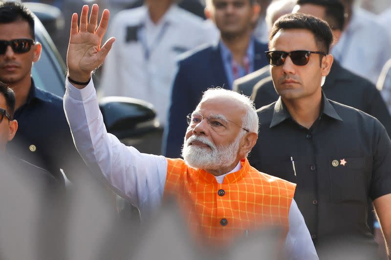 FILE PHOTO: India's Prime Minister Narendra Modi in Ahmedabad