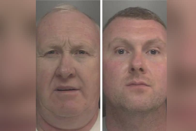 Brian Maxwell, 56, and Brian Maxwell Jr, 37, fell foul of an organised crime group led by Stockbridge Village gangster Vincent Coggins