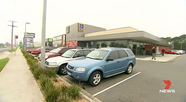 Raith rode across a major highway on his pushbike to the Grovedale Aldi supermarket, with a plan to buy his mum a television. Picture: 7 News