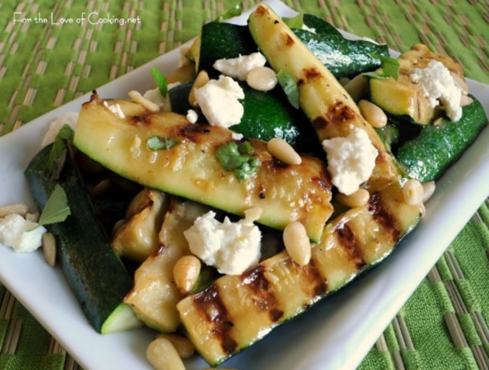 <p>For the Love of Cooking</p><p>As if the dressing wasn't great enough, these veggie planks get topped with crunchy pine nuts and salty feta cheese.</p><p><strong>Get the recipe: <a href="https://fortheloveofcooking.net/2010/07/grilled-zucchini-spears-with-lemon.html" rel="nofollow noopener" target="_blank" data-ylk="slk:Grilled Zucchini Spears with Lemon Vinaigrette;elm:context_link;itc:0;sec:content-canvas" class="link ">Grilled Zucchini Spears with Lemon Vinaigrette</a></strong></p>