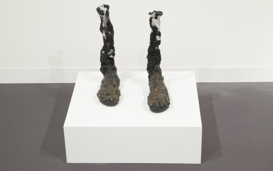 Untitled (bronze feet) (2007) exhibits Bhabha's interest in the human form, statuary and decay - Baltic