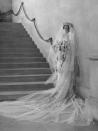 <p>Heiress Cornelia Venderbilt's 1924 wedding to British diplomat John Cecil was <em>the</em> party of the century, and took place at the family's famous Biltmore estate in Asheville. A whopping 2,500 people attended the reception. </p><p>“The bride was lovely in a gown of white satin, very straight, with long sleeves,” <a href="http://gardenandgun.com/articles/a-legendary-southern-wedding/" rel="nofollow noopener" target="_blank" data-ylk="slk:wrote;elm:context_link;itc:0;sec:content-canvas" class="link ">wrote</a> the <em>Asheville Citizen</em>. “Her bridal veil of tulle and lace, which she wore over her face when entering the church, was four yards long. It was caught with orange blossoms from Florida...Her bridal bouquet was of orchids and lilies of the valley, made in Asheville by the Middlemount Gardens. Each of her satin slippers was ornamented with a single orange blossom.” </p>