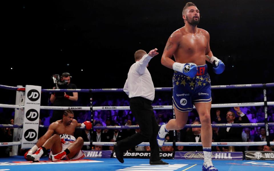 Bellew had Haye down three times in the first five rounds before the referee stepped in - REUTERS