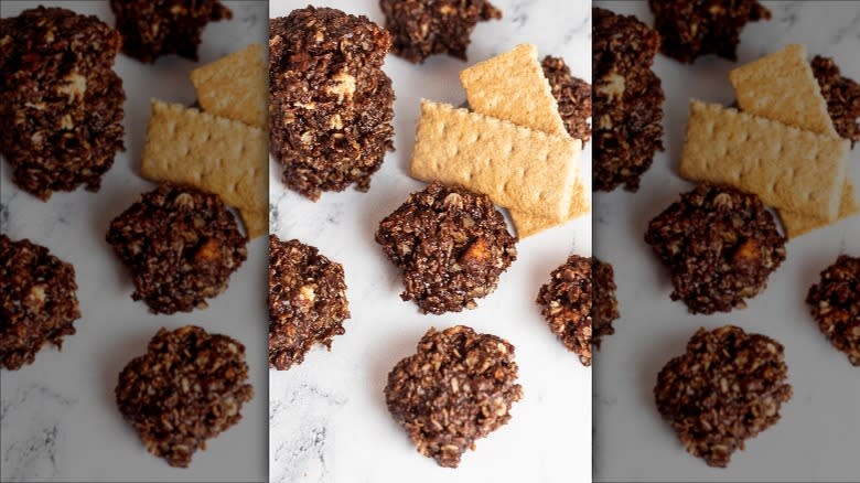 chocolate cookies and graham crackers