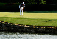 CHARLOTTE, NC - MAY 05: D.A. Points of the United States lines up his putt on the 17th green during the third round of the Wells Fargo Championship at the Quail Hollow Club on May 5, 2012 in Charlotte, North Carolina. (Photo by Streeter Lecka/Getty Images)