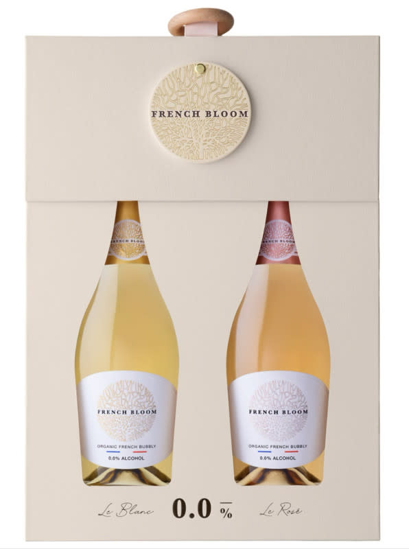 <p>Courtesy of French Bloom</p><p>Just in time for the gifting season, the <strong>Baby Bloom Box </strong>includes half-bottles (375ml) of <em>Le Blanc</em> and <em>Le Rosé </em>in a personalizable box. Perfect for first time consumers who want to try both French Bloom cuvées prior to committing to a full size bottle, the Baby Bloom Box ($59) is available for purchase on<a href="https://www.frenchbloom.com/en/" rel="nofollow noopener" target="_blank" data-ylk="slk:FrenchBloom.com;elm:context_link;itc:0;sec:content-canvas" class="link "> FrenchBloom.com</a>. </p>