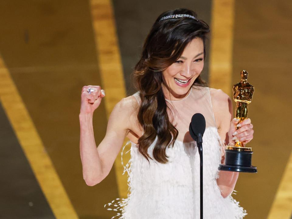 Michelle Yeoh wins the Oscar for best actress.