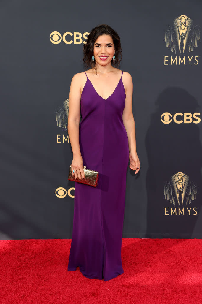 America Ferrera attends the 73rd Primetime Emmy Awards on Sept. 19 at L.A. LIVE in Los Angeles. (Photo: Rich Fury/Getty Images)