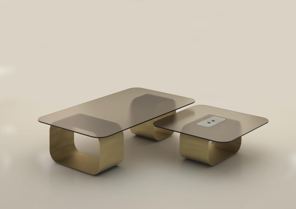 The Maiz coffee tables from the Shurouq collection by FROMM.