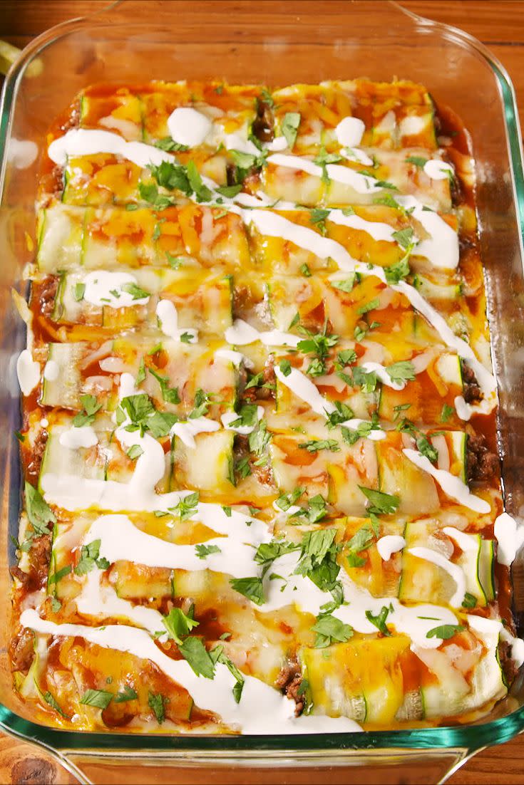 Beef Zucchini Enchiladas