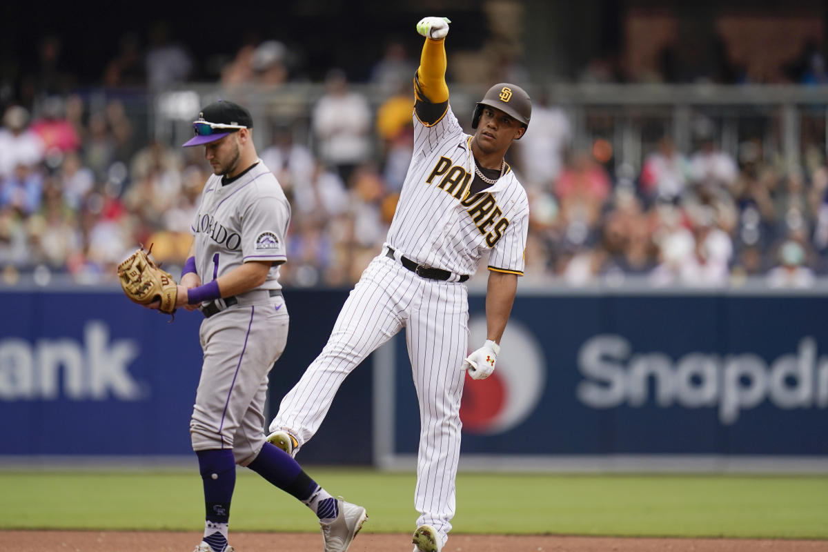 Watch: Traded Brandon Drury hits grand slam in first pitch with Padres 