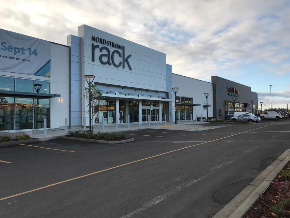 A retail strip that includes Nordstrom Rack and Total Wine & More at the Tacoma Mall was completed in 2021. Debbie Cockrell/The News Tribune