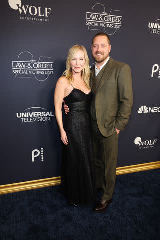 <p>Cindy Ord/NBC via Getty</p> Kelli Giddish and husband Beau Richards at Edge at Hudson Yards on January 16, 2024