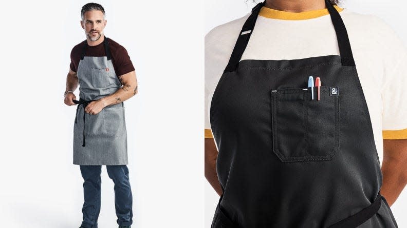 With aprons like these, it's either collaboration or healthy competition in the kitchen.