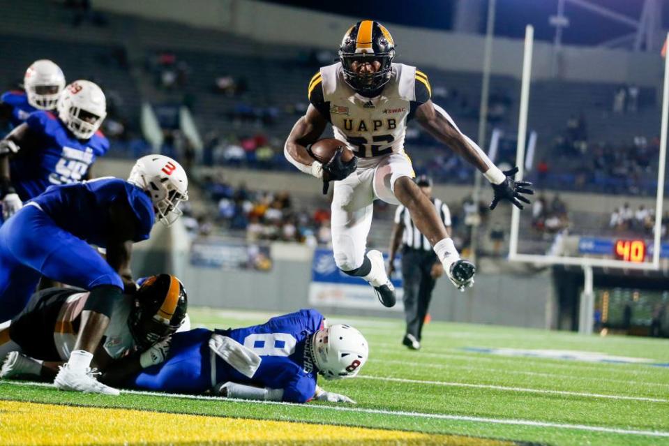 Arkansas-Pine Bluff mounted a furious fourth-quarter comeback to beat Texas Southern 35-34 at Shell Energy Stadium in Houston, Texas. (Credit: Chris Day/The Commercial Appeal / USA Today Network)