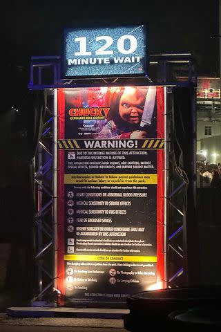 <p>Universal Orlando Resort/Jen Juneau</p> <em>Chucky: Ultimate Kill Count</em> haunted-house queue inside Halloween Horror Nights 2023 at Universal Studios Florida