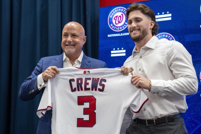 Abrams stays hot, homers on his bobblehead night as the Nationals rout the  Giants 10-1