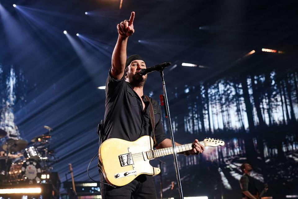 <p>John Shearer/Getty</p>  Luke Bryan performs in Las Vegas in February 2022