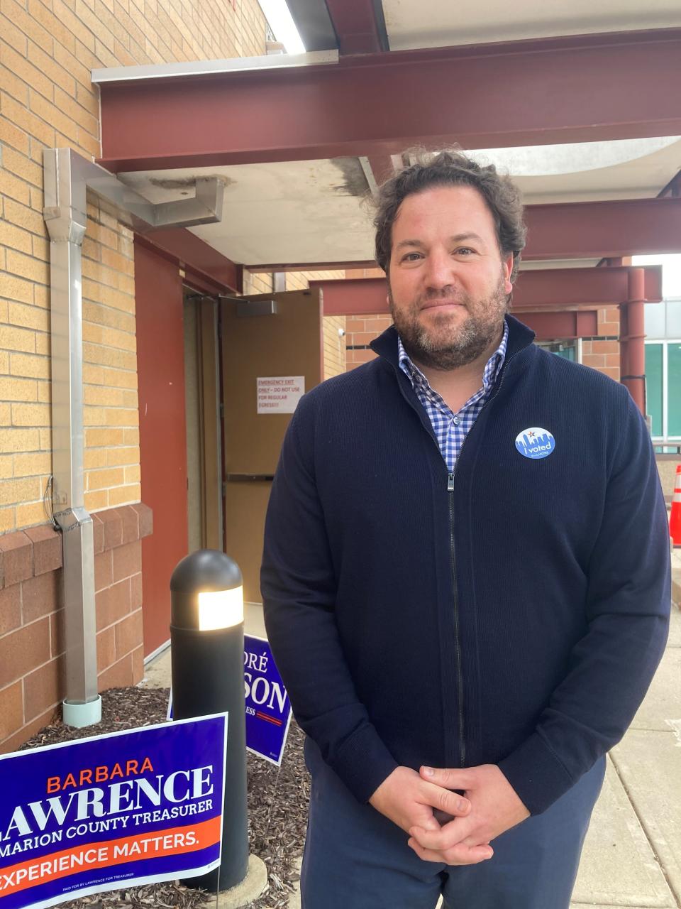 Andy Helmbock, 42, said he voted for Brad Chambers for Indiana governor. Helmbock told IndyStar he was previously a Democrat, but now identifies as an Independent.