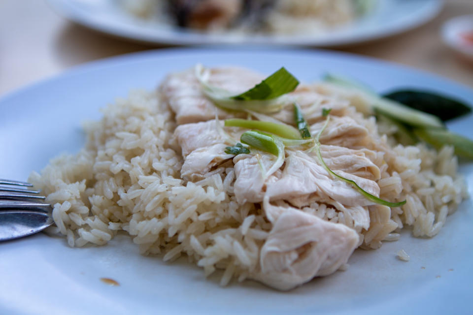 Steamed chicken rice