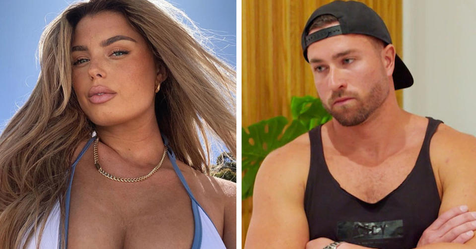 MAFS' star Harrison Boon's 'secret girlfriend' has opened up about their relationship. Photo: Instagram/a.bbymiller & Nine